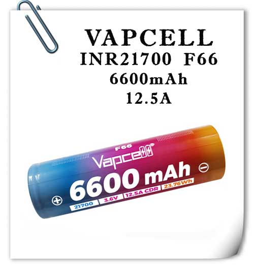 Vapcell INR21700 F66 6600mAh 12.5A