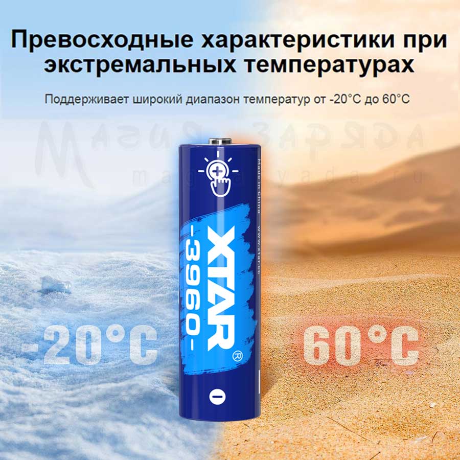 Xtar 3960 АА 2500mAh Li-ION 1.5v