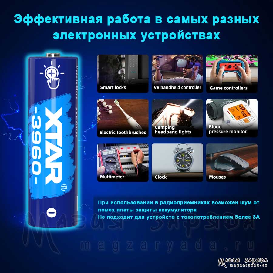 Xtar 3960 АА 2500mAh Li-ION 1.5v
