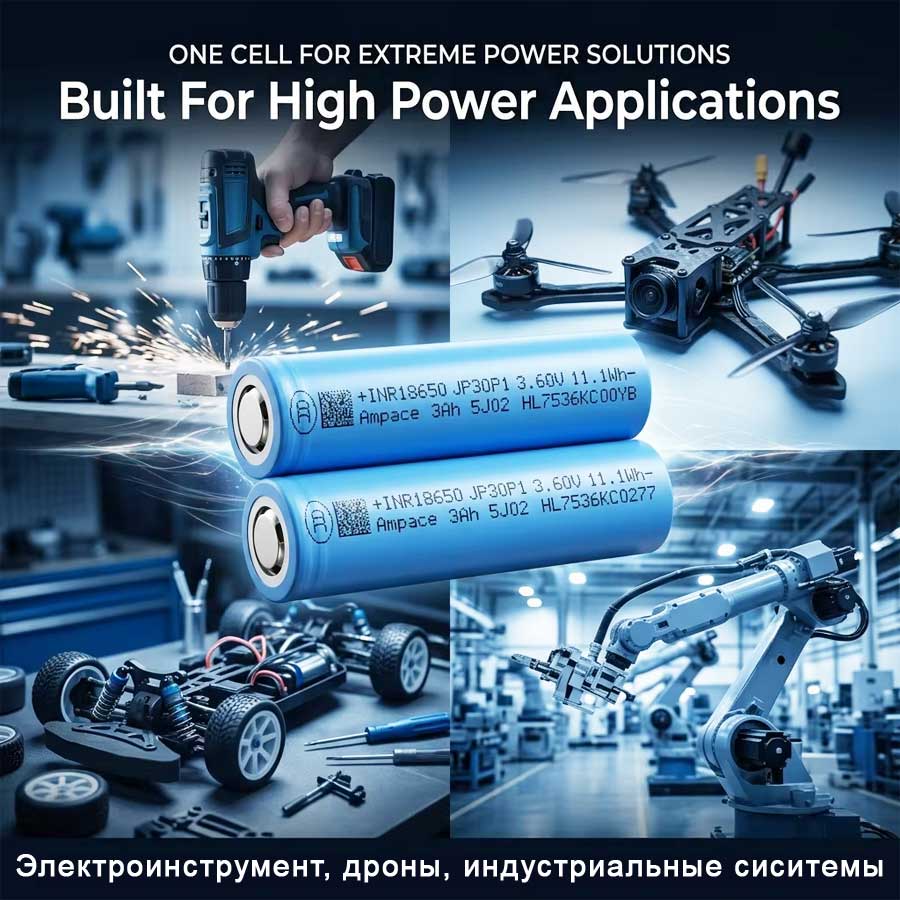 Ampace INR18650 JP30P1 56A 3000mAh