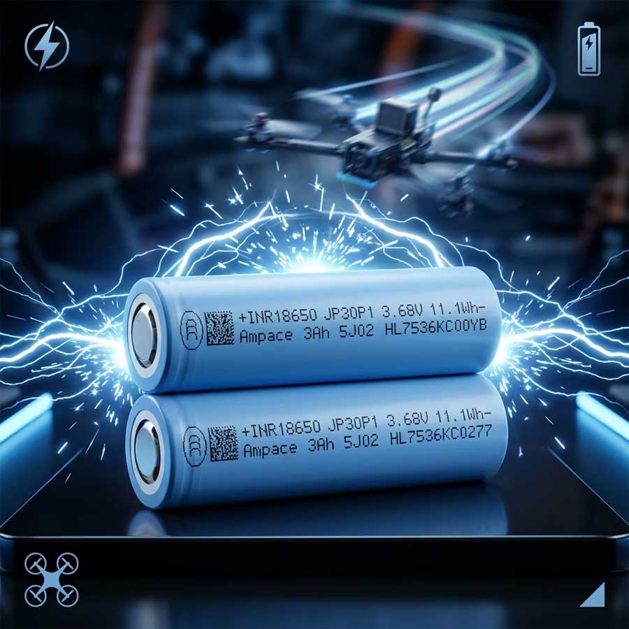 Ampace INR18650 JP30P1 56A 3000mAh